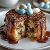 Cadbury Egg Blondies with White Chocolate Drizzle, golden and chewy, loaded with colorful Mini Eggs and finished with a glossy white chocolate drizzle.