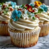 spring cupcakes edible flowers