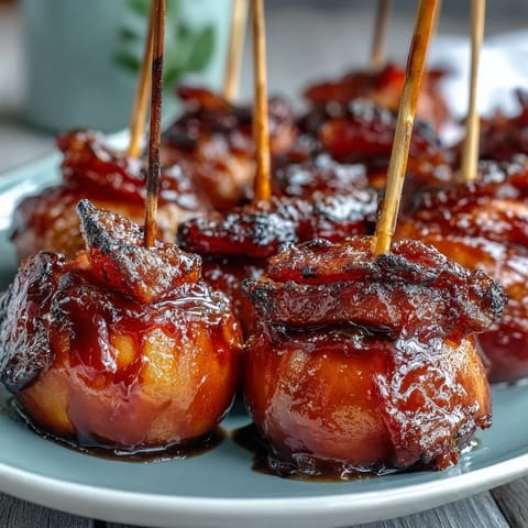 Bite-sized apple chunks dipped in hard candy shell, perfect party treats for kids and adults.