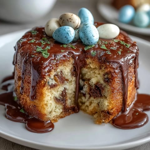 Cadbury Egg Blondies with White Chocolate Drizzle, golden and chewy, loaded with colorful Mini Eggs and finished with a glossy white chocolate drizzle.