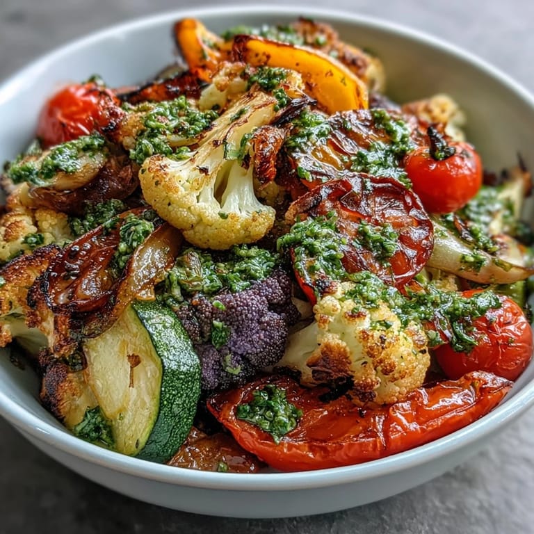 A hearty and healthy Rainbow Roasted Vegetable Bowl features perfectly caramelized veggies and a side of fluffy brown rice, ready for a satisfying weeknight dinner.