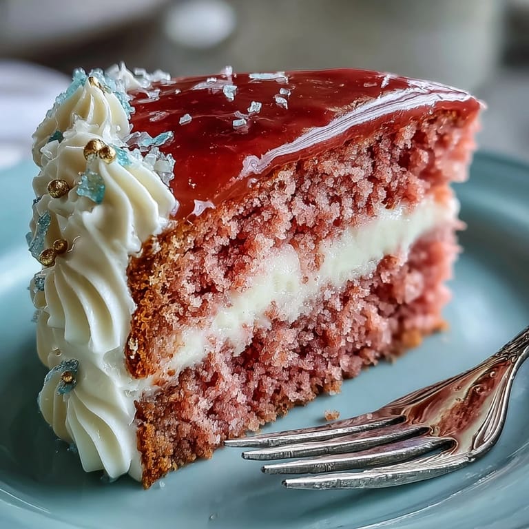 Beautifully crafted Rosé Velvet Cake ready for a festive bridal shower celebration.