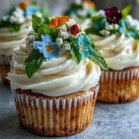 spring cupcakes edible flowers